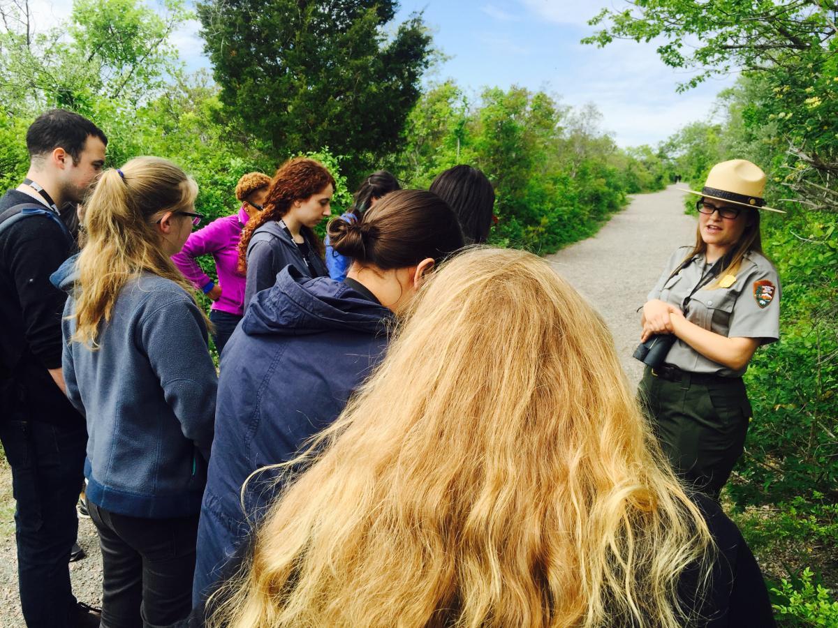 SCA NPS Academy take a ranger-led tour of Jamaica Bay Wildlife Refuge in NYC