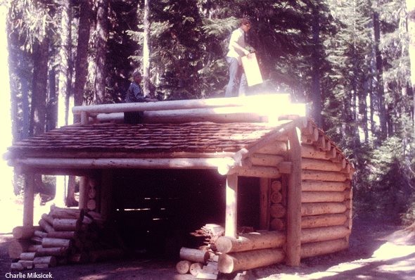 Charlie Miksicek's crew building in 1969