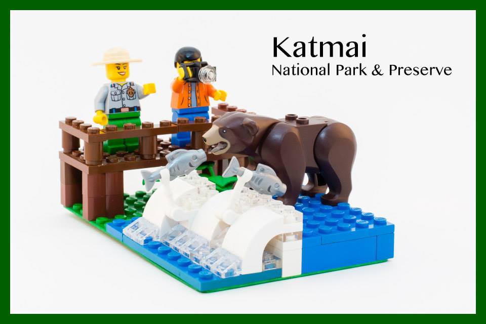 Katmai National Park NPS LEGO set by Park Ranger Gavin Gardner.