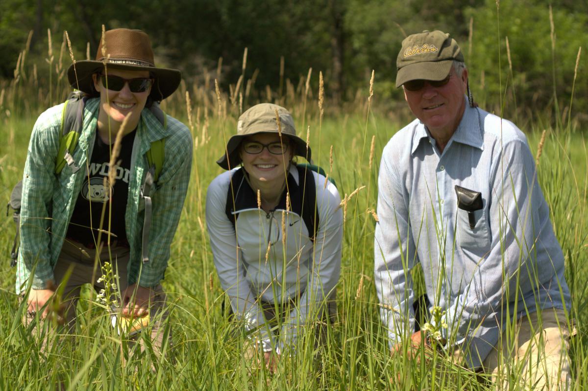 SCA intern Claire Ellwanger with her orchid survey field team.