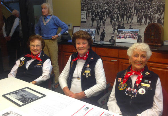 Rosies recruiting Rosies for the Guinness Book of World Records at the WWII Home Front National Historical Park